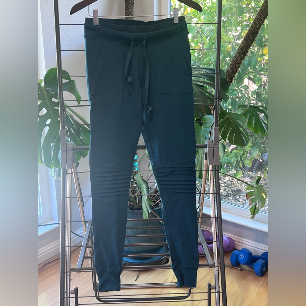 MonoB Dark Green/Teal Moto Jogger Pants